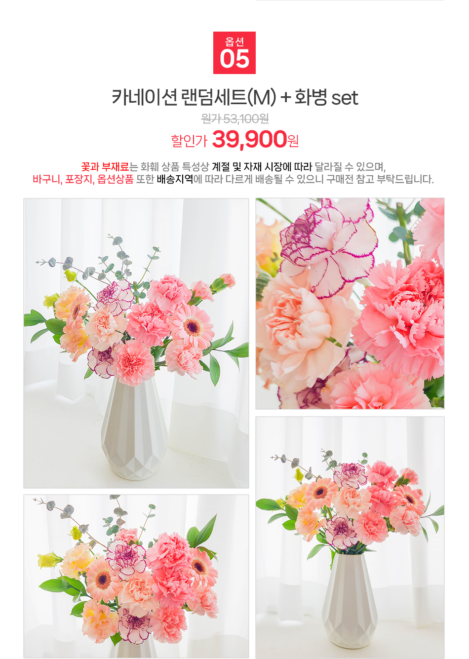 부산 대구 광주 주요도시 배송 카네이션 랜덤 M사이즈 생화