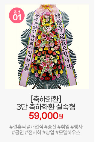 01번 실속형 축하화환: 부담 없는 마음 전달을 위한 최적의 선택, 가성비를 극대화한 알뜰 라인입니다.